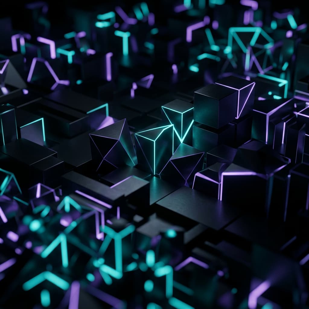 Photorealistic futuristic 8K abstract mesh